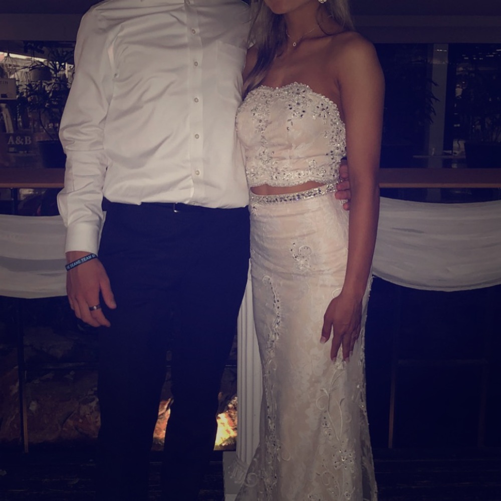 White prom dress